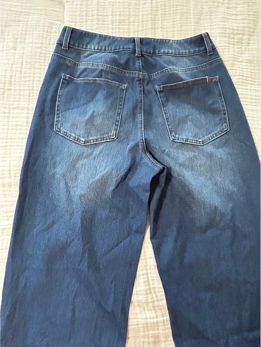 Halara flex high waisted roll hem wide leg jeans NWT